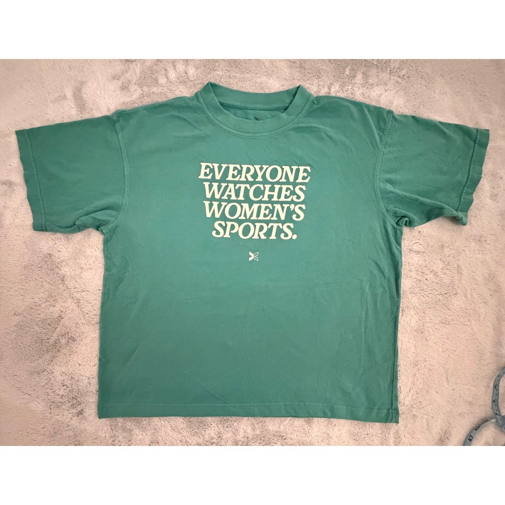 Togethxr Everyone Watches Womens Sports Denver Summit FC Teal Graphic Tee Large